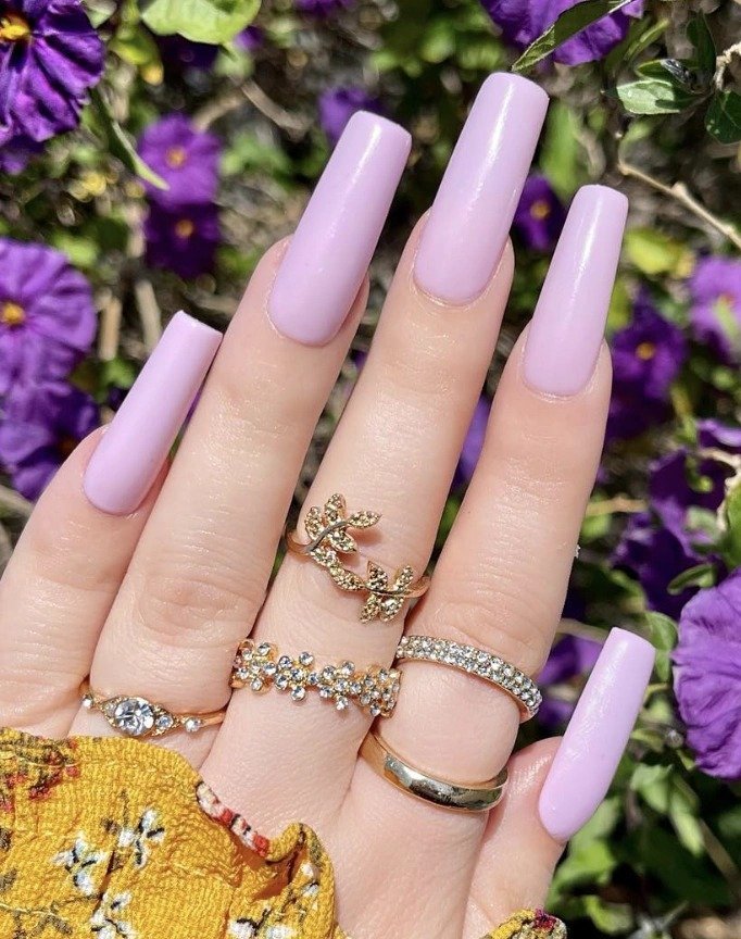 Cute Lavender Nails (10)