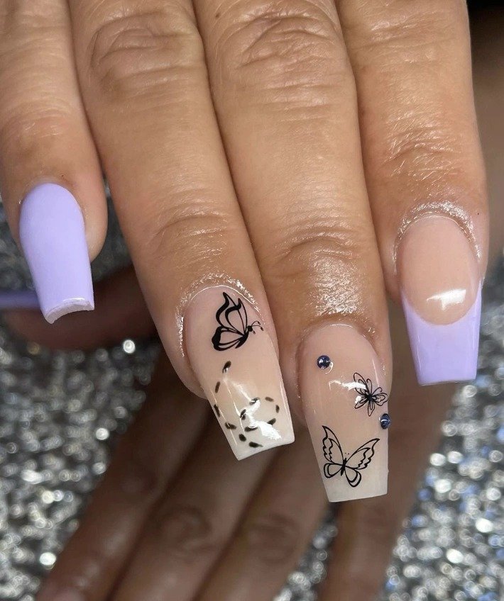 Cute Lavender Nails (12)