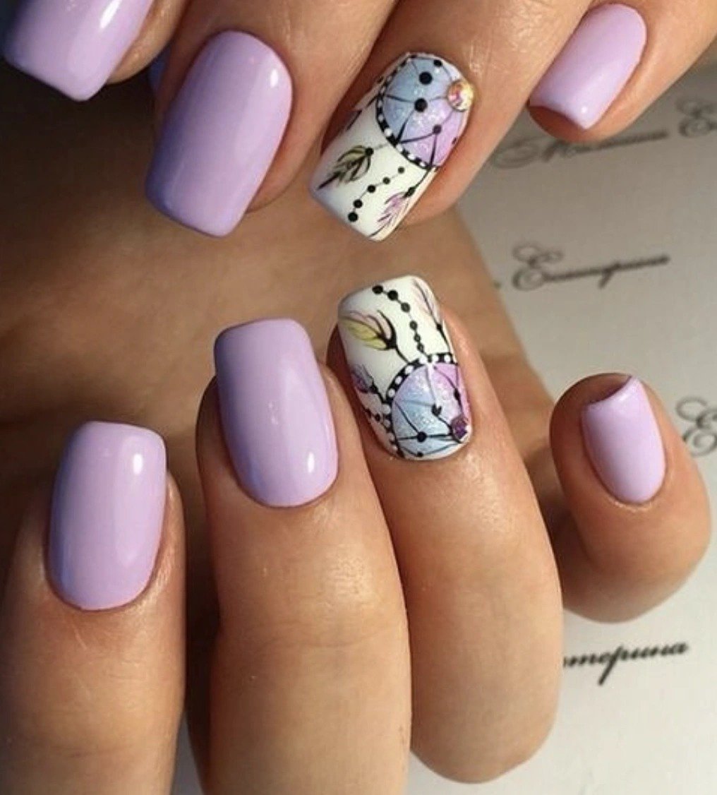Cute Lavender Nails (18)
