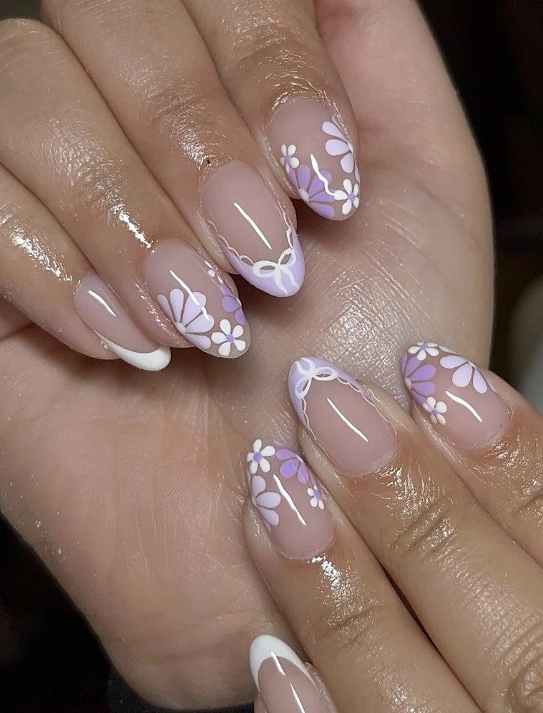 Cute Lavender Nails (4)