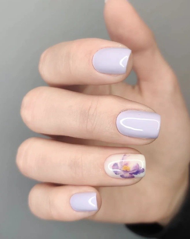 Cute Lavender Nails (8)