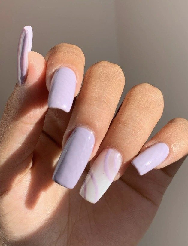 Cute Lavender Nails (9)