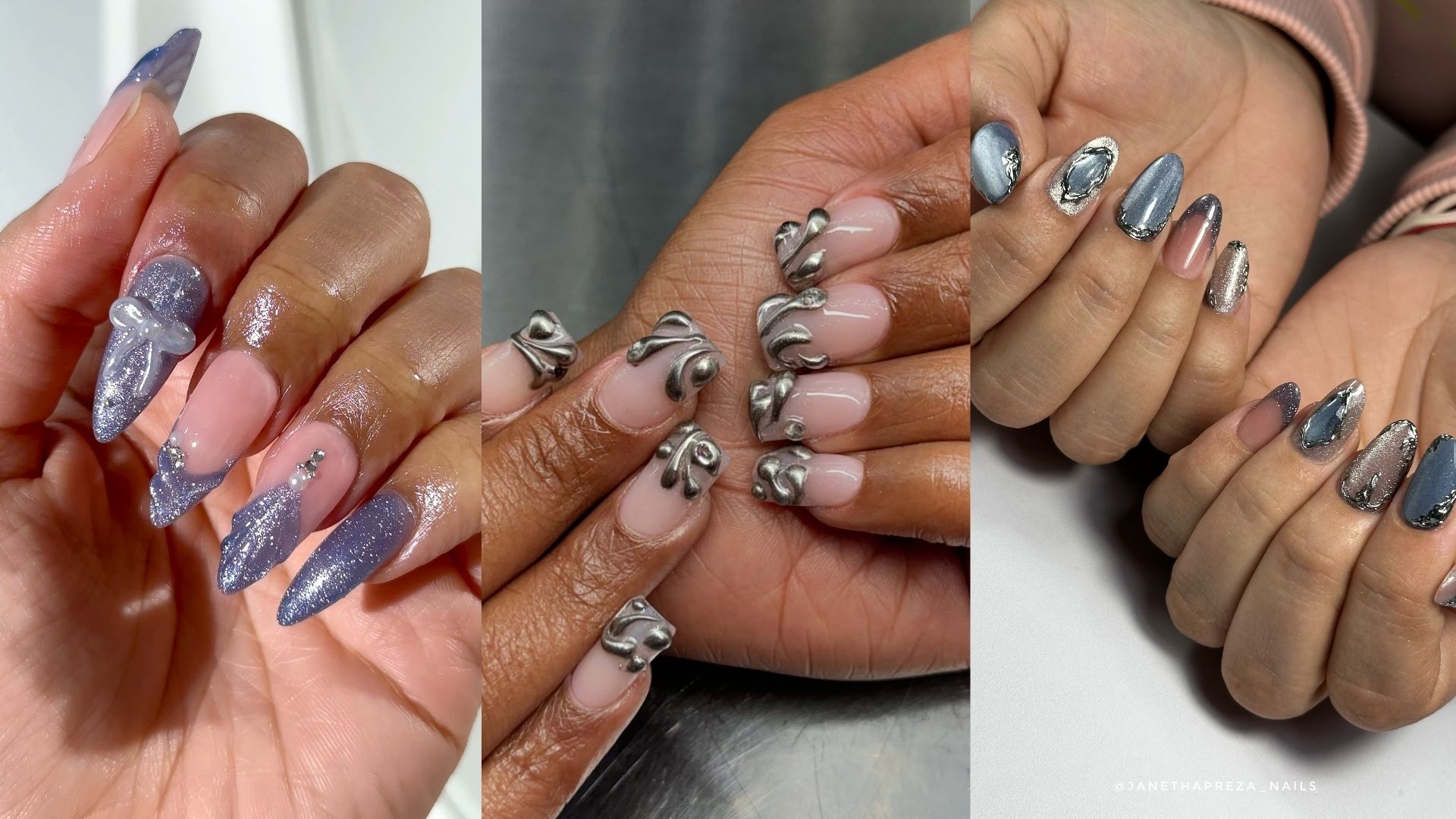 Silver Nail Ideas That Prove Metallic Works